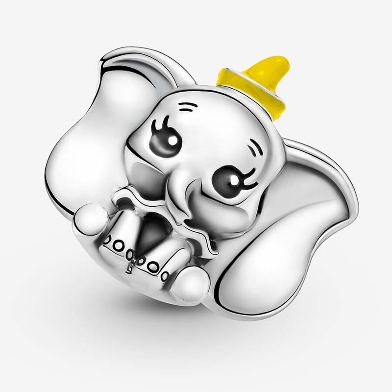 En gros mignon éléphant charme Pandoras 925 en argent sterling de luxe ensemble de charme bracelet faisant des charmes de perles collier pendentif boîte d'origine de qualité supérieure