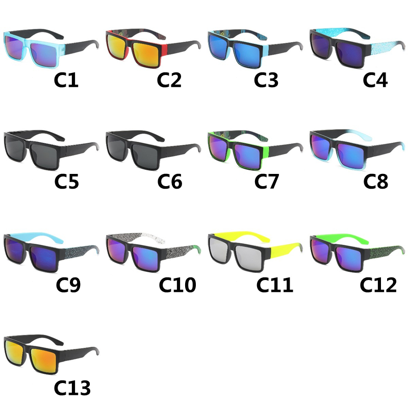 Óculos de sol da marca homens homens quadrados quadro de sol dos óculos de sol UV400 Dazzle coloris tons esportes óculos 13 cor