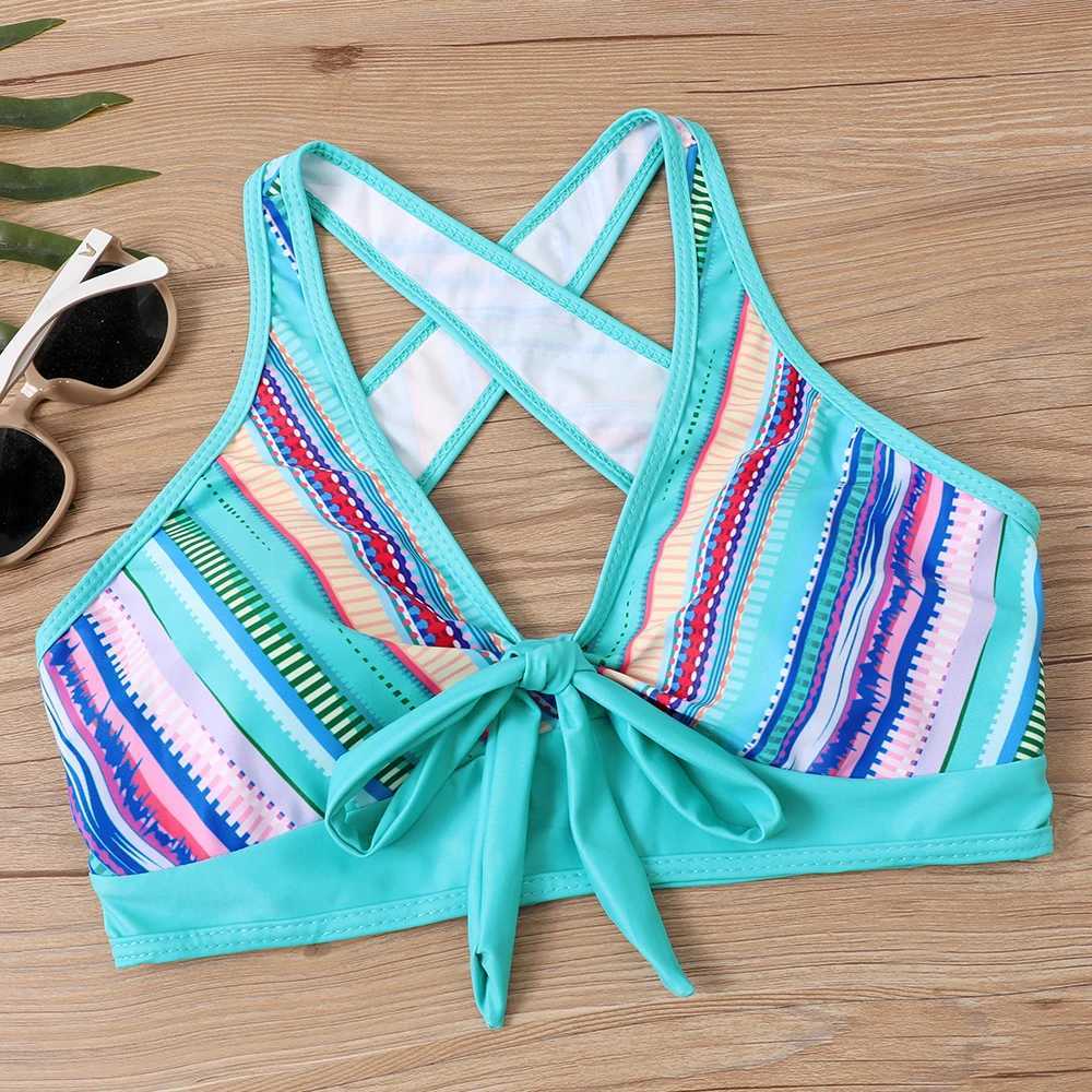 Mulheres Swimwear 2023 Mulheres Retro Maiô Maiô Feminino Novo Design Impressão Biquíni Swimwear Verão Duas Peças Set Cintura Alta Novo Terno de Banho T240329