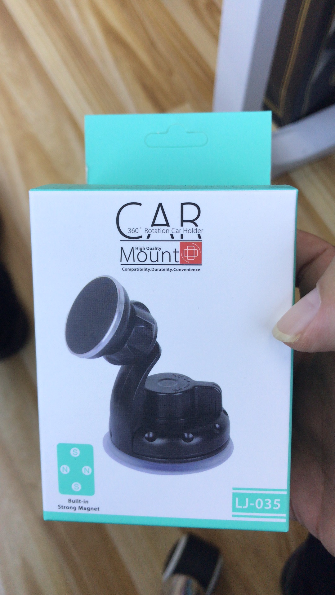 カーマウントエアベント360回転ユニバーサルカーマウント電話ホルダー用iPhone 14 13 Pro Max Windshield Dashboard Car Holder with Suction Cup in Flat Package