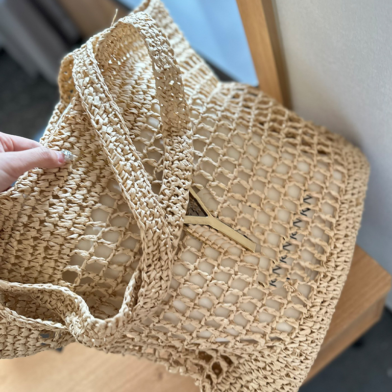 Beach Bags Straw Tote Bag Designer Womens Summer Handbag Large Capacity Totes Luxury Bag Casual Hollow Shoulder Bags 5A Quality