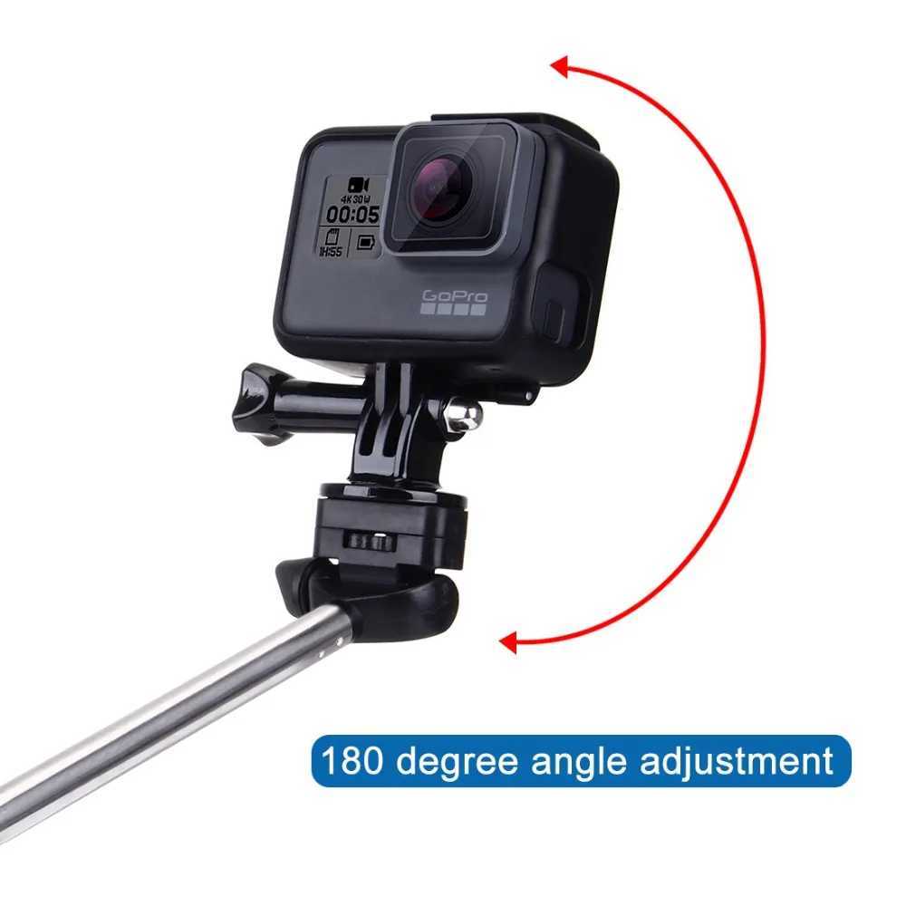 Selfie monopods puluz för go pro -tillbehör utdragbar handhållen selfie stick monopod för dji osmo action/gopro ny hjälte/hero6/5/5 session/4/3/2 24329