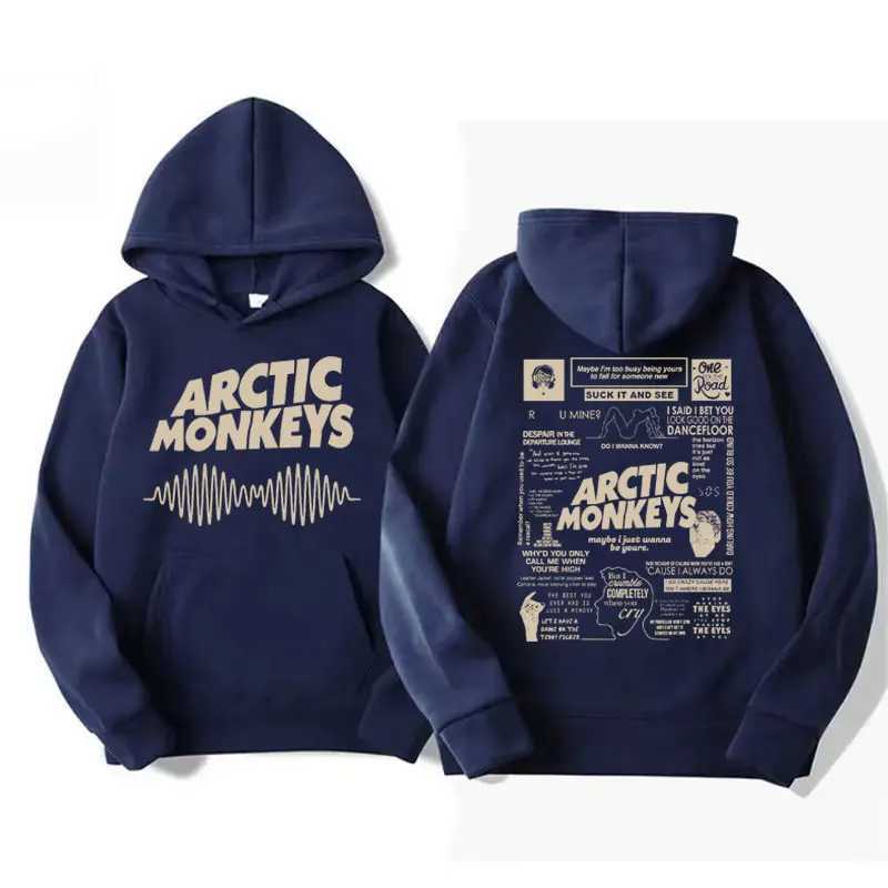 Moletons masculinos Moletons Retro Arctic Monkey Music Tour Dupla face Impresso Hoodie Mens Harajuku Hip Hop Punk Moletom Moda Estilo Trendy HoodieL2403