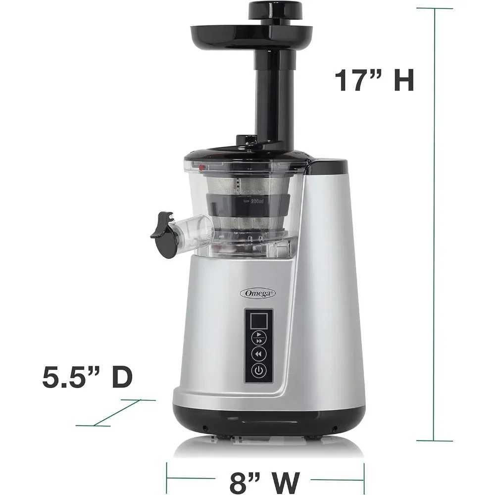 ジューサーJC3000SV13垂直チューブジューサー65 RPMコンパクトコールドプレスジューサー150 Wシルバーカラー2403
