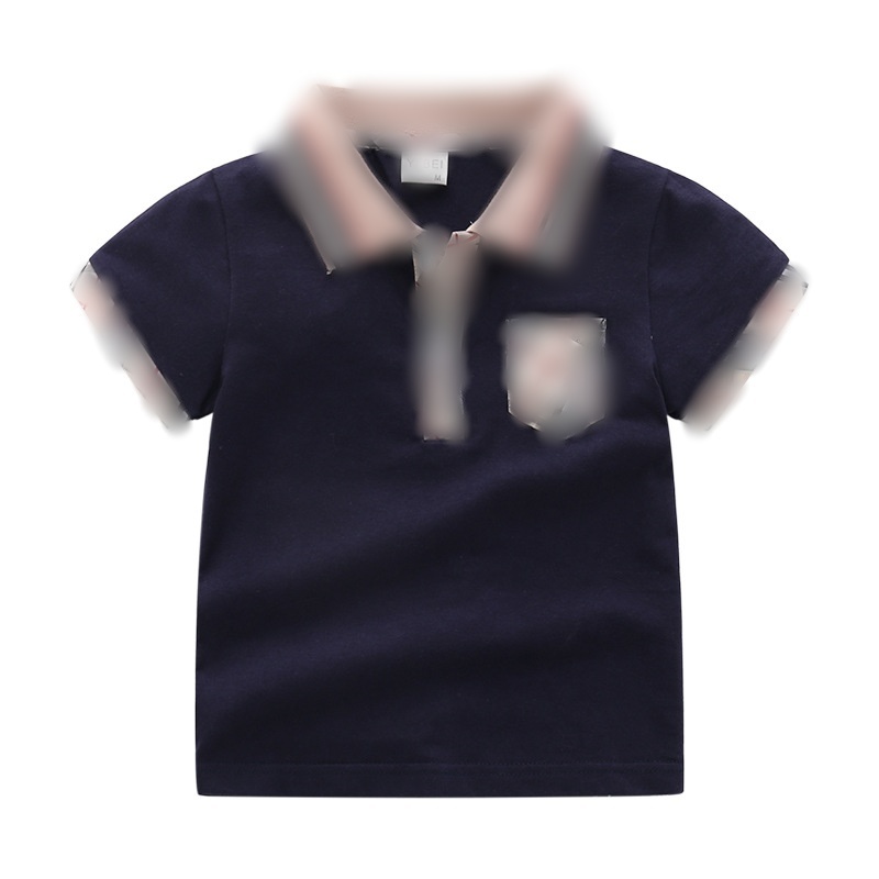 Baby boys plaid polo shirts toddler kids stripe lapel short sleeve Tops fashion children casual T-shirts kids designer clothes Z7407