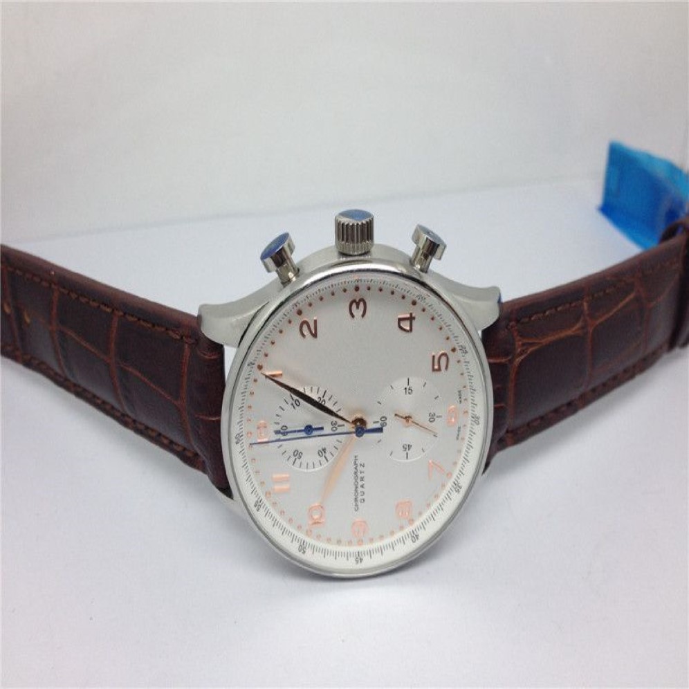 Top Sell Watch Men Quartz Stopwatch Man Style Chronograph Watches rostfritt stål handledsur W16239E