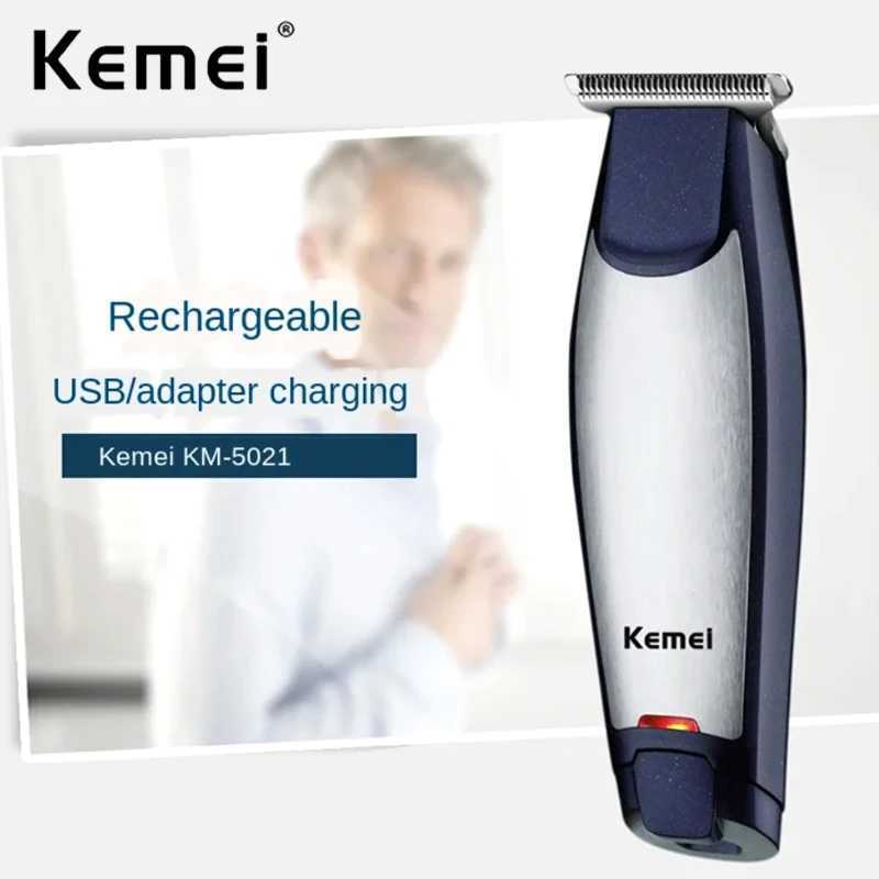 Elektriska rakare Kemei Hårtrimmer Electric Beard Trimmer för män Sladdlöst hår Clipper Hair Cutter Machine Haircut Clipper Grooming Kit KM-5021 240329