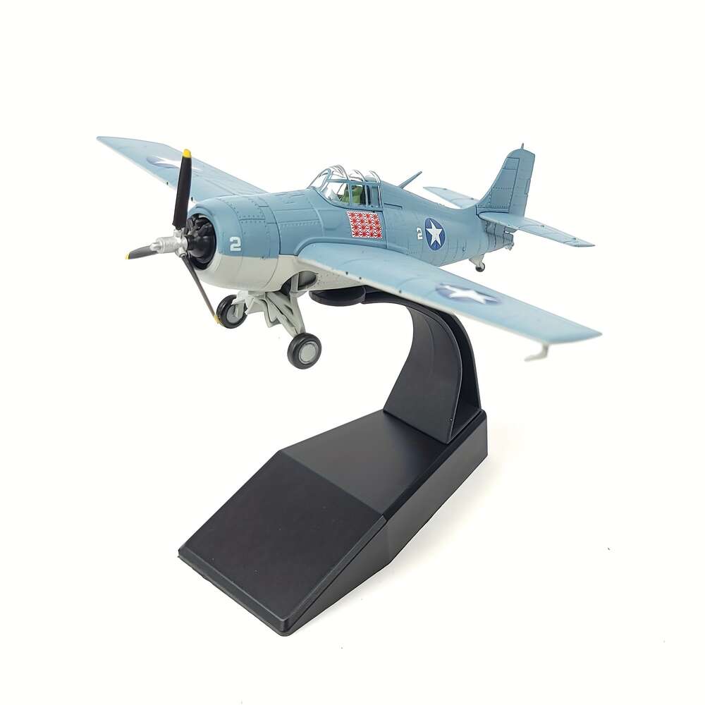 1/72 F4F Wildcat Metal Airplane Kit Diecast Alloy Fighter Model Vintage Combat Plane Prebuild Military Aircraft Collection for Display or Gift