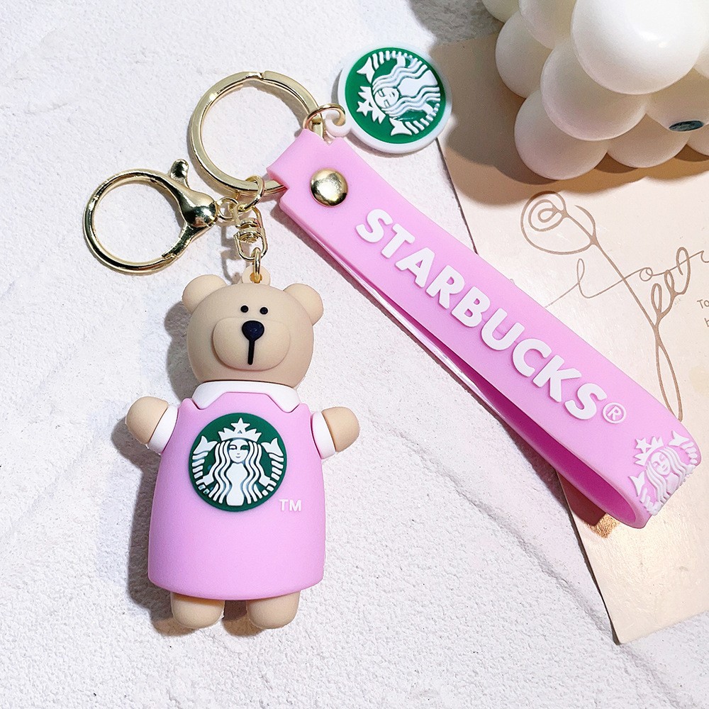 Fashion Cartoon Movie Character KeyChain Rubber and Key Ring för ryggsäcksmycken nyckelring 083537