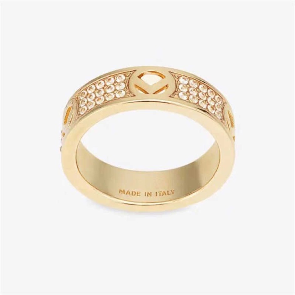 Hochwertiger Volldiamant Herrenringe Verlobungsgeschenk für Frauen Designer Paar Liebesringe 925 Silber Gold Ringe Frau F Schmuck Wi246t