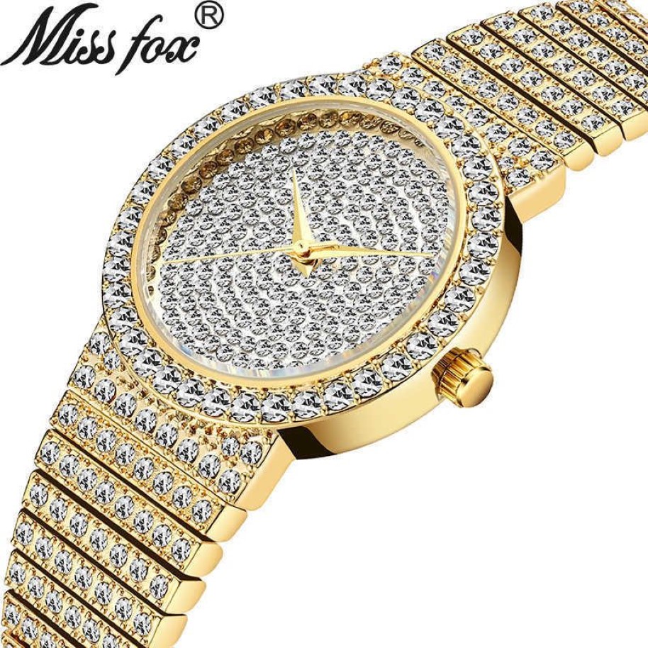 Missfox top marca relógio exclusivo homens 7mm ultra fino 30m resistente à água gelado redondo caro 34mm pulso fino homem mulheres relógio 210237a