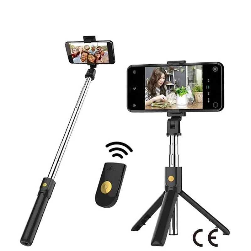 Selfie-monopods NIEUW: de Bluetooth-selfiestick kan worden omgezet in een statief, draagbaar en geschikt voor selfie-opnamen met mobiele telefoons 24329