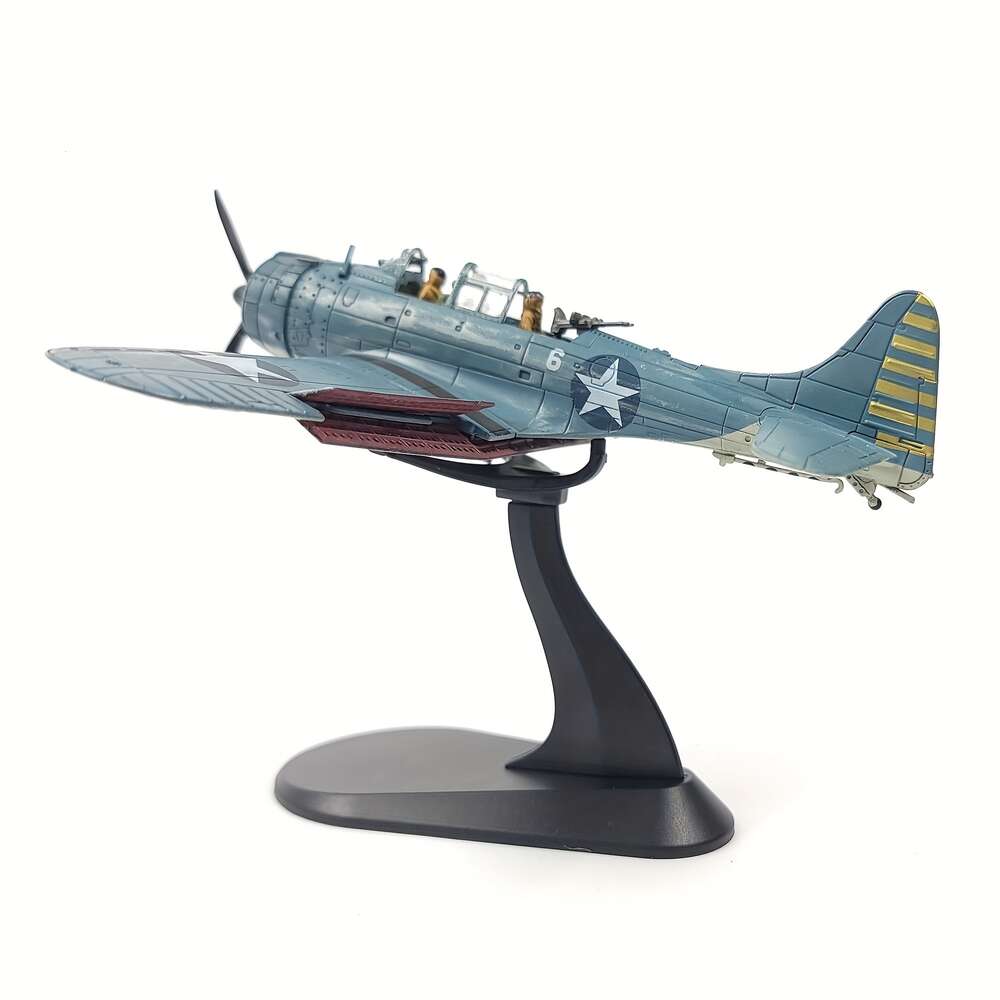 1:72 Douglas SBD Dauntless Metal Airplane Kit Diecast Alloy Fighter Model Vintage Combat Plane Militaire vliegtuigen collectie voor weergave of cadeau