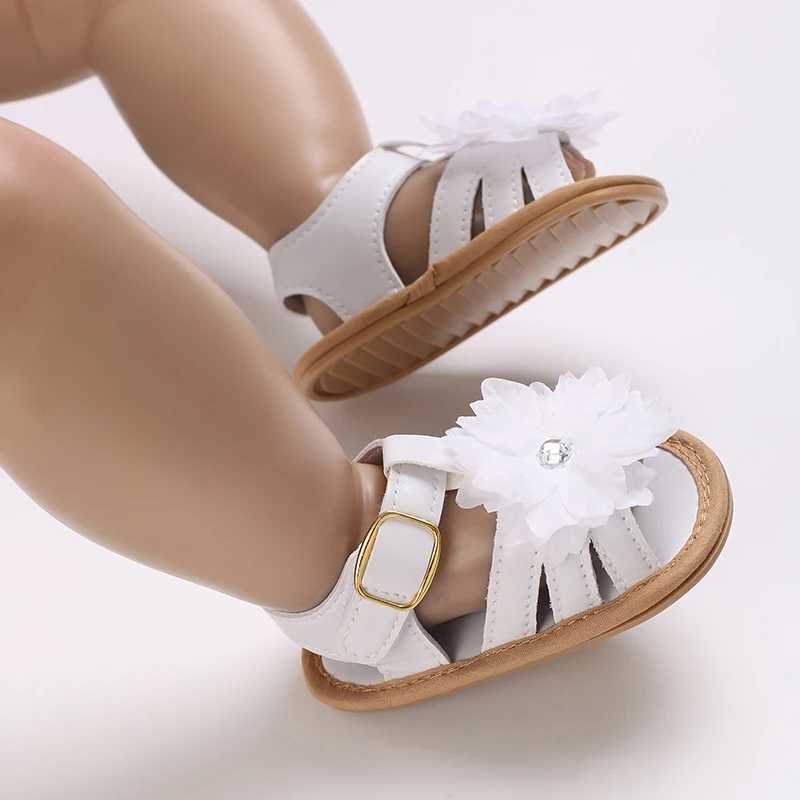 Sandalen für Kleinkinder, Babyschuhe, Mädchenschuhe, neue Sommer-Mädchen-Sandalen, PU-Leder, Schleife, Gummisohle, rutschfest, für Neugeborene, erste Wanderer, Krippenschuhe 240329