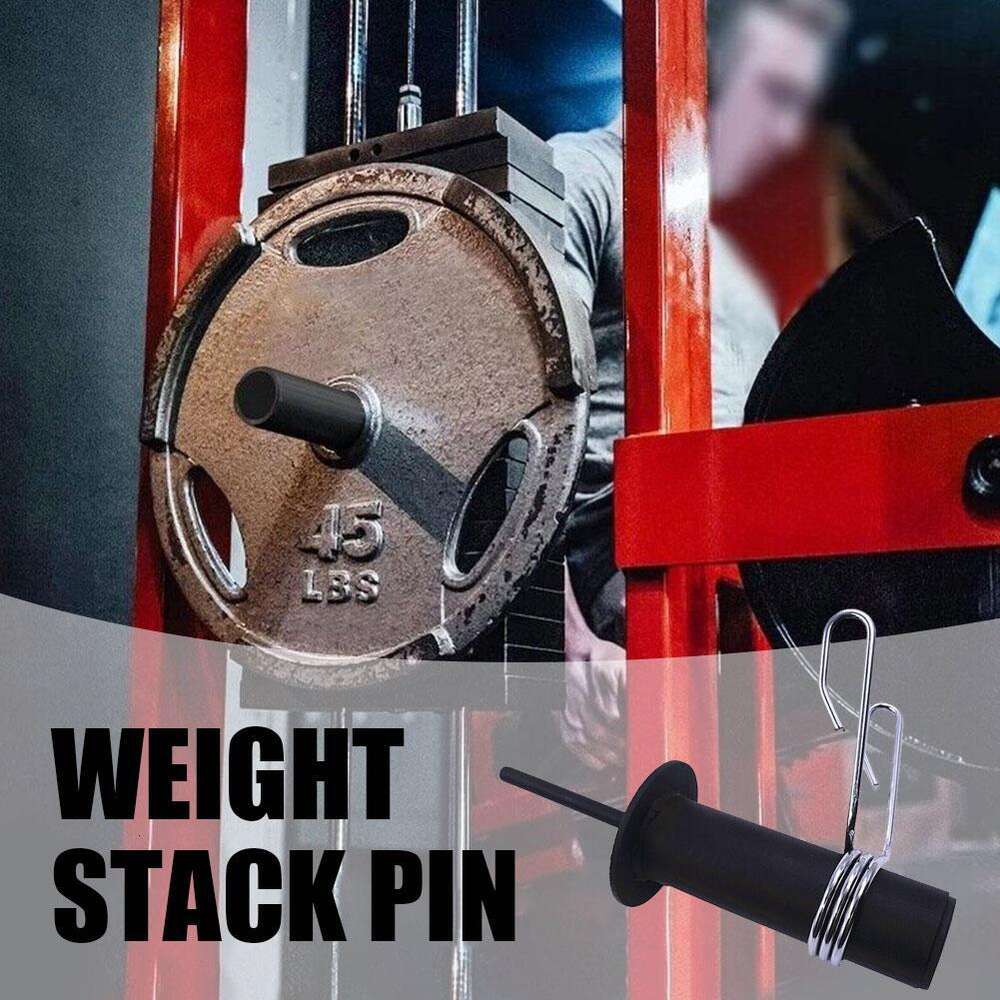 New Black Fiess Weight Cable Stack Extender Replacement Barbell Weigth Plate Loading Pin Strength Training Gym Equipment