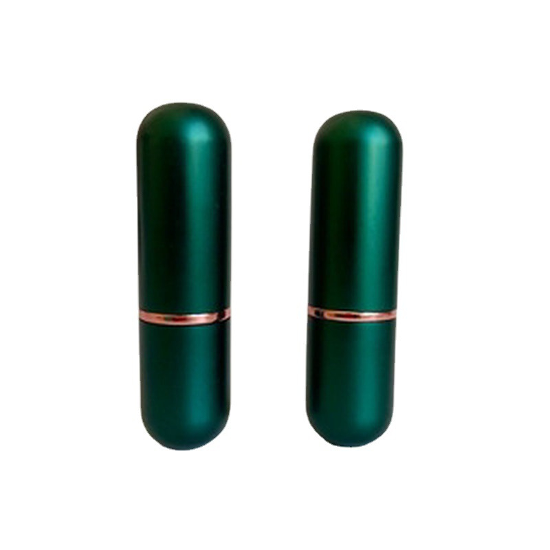 Empty Aluminum Lipstick Tube Green Lip Balm Container Lip Bottle 12.1mm DIY Cosmetic Container Packaging