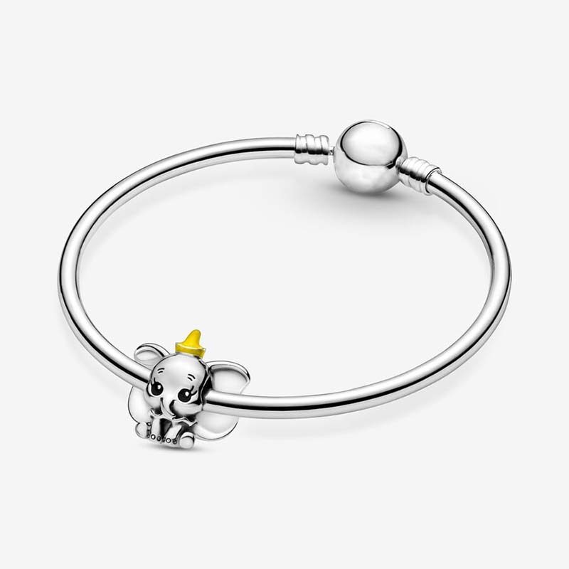 En gros mignon éléphant charme Pandoras 925 en argent sterling de luxe ensemble de charme bracelet faisant des charmes de perles collier pendentif boîte d'origine de qualité supérieure