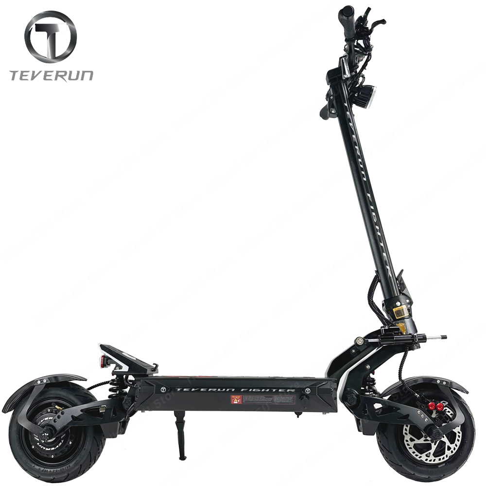 Yeni Teverun Fighter 11+ 60V 35AH Elektrikli Scooter Upate 4 Piston Yağı Hidrolik Fren IP67 Su geçirmez çift motorlu tepe 5000W En Hız 85km/s TFT Ekran