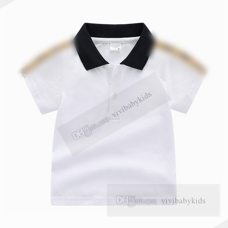 Little boys POLO shirts toddler girls lapel letter printed short sleeve Tops fashion children casual Tees kids designer clothes Z7402