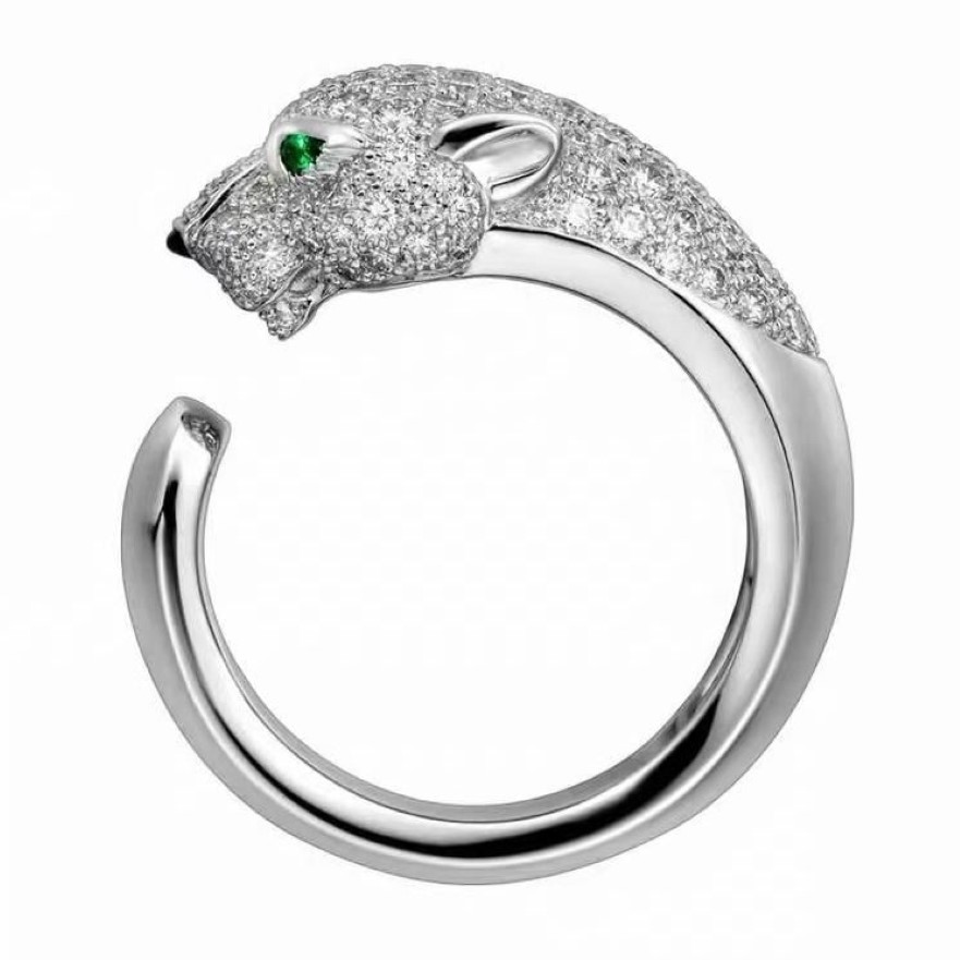 Série Panthere bague diamants marque de luxe reproductions officielles qualité supérieure anneaux dorés 18 K design de marque nouvelle vente diamant a211R