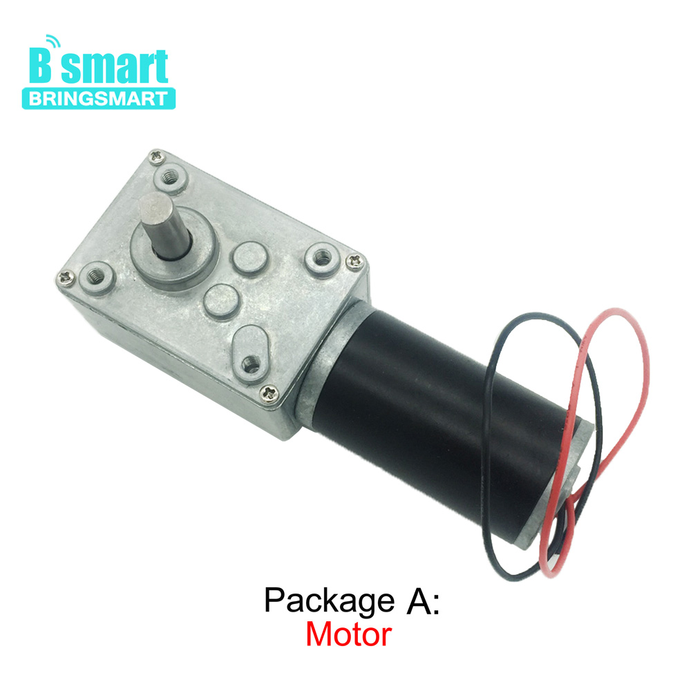 BringsMart DC 24V Worm Geared Motor 1.6-70kg.cm High Torque D Shaft 12V 7-470RPM Motor Roterande borddörr självlås A58SW31zy