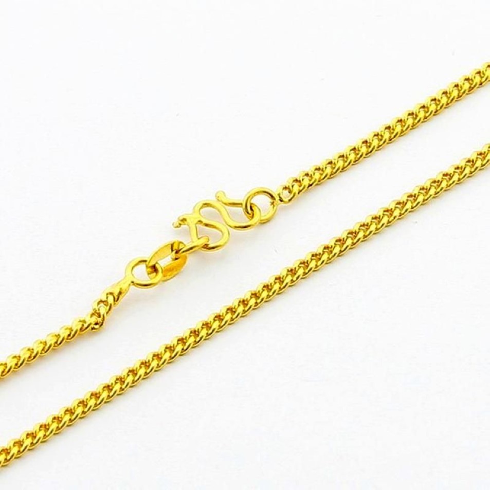 Ketten Ganze 24k Gold gefüllt 2mm Link Kette Halskette für Anhänger Mode Hohe Qualität Gelbe Farbe Frauen Schmuck Accessories169a