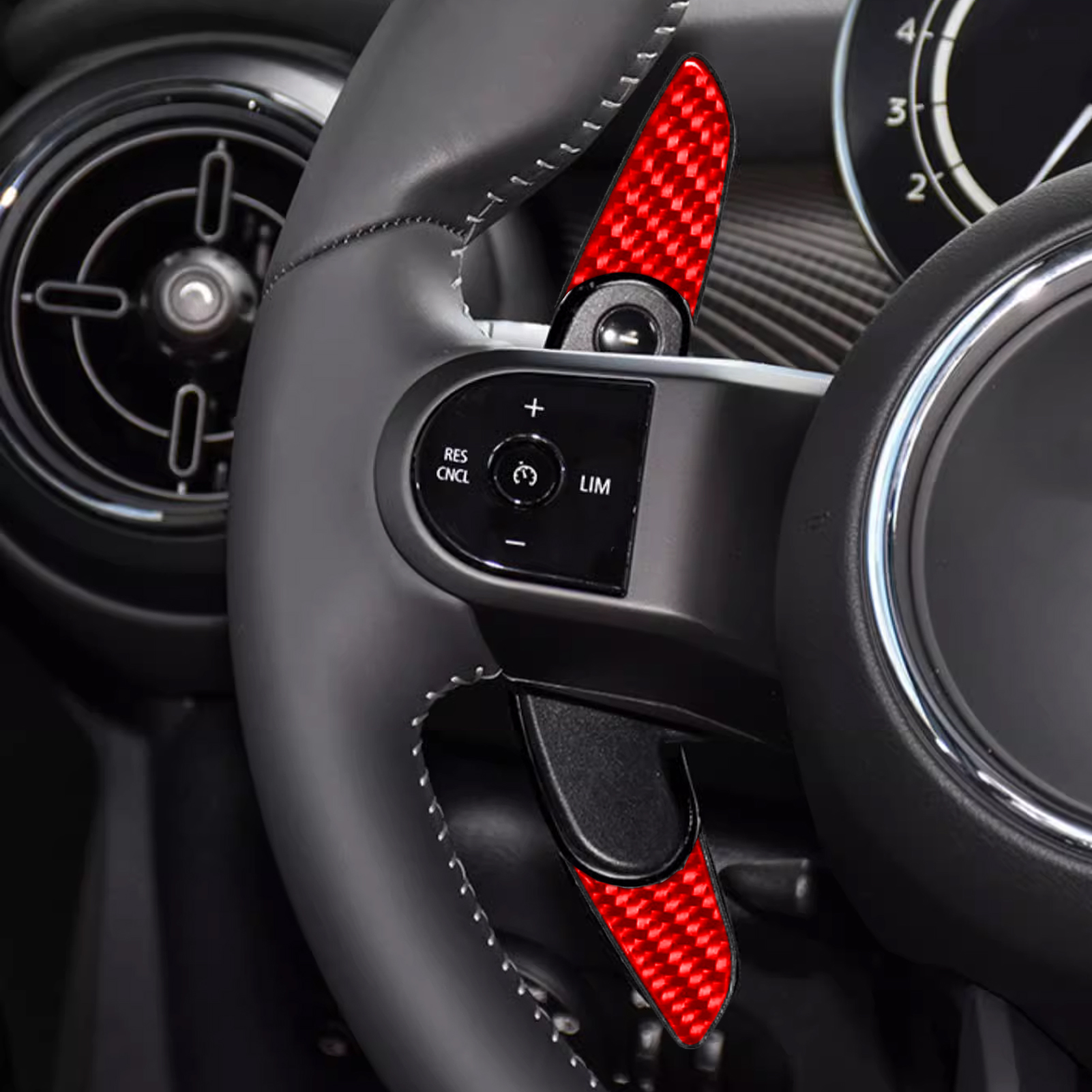 Extensión de horquilla de cambio ABS para BMW MINI Cooper S, paletas de cambio de volante de fibra de carbono