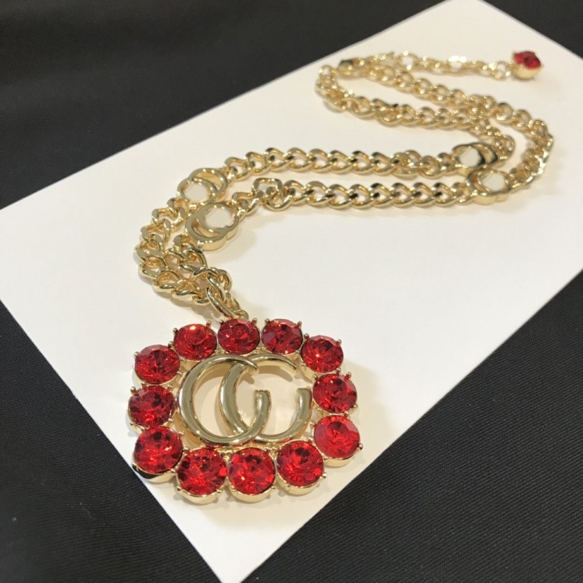 Collana di marca di moda mista con diamanti doppia lettera G orecchini di personalità donne gioielli di design feste di nozze di alta qualità con bo2322