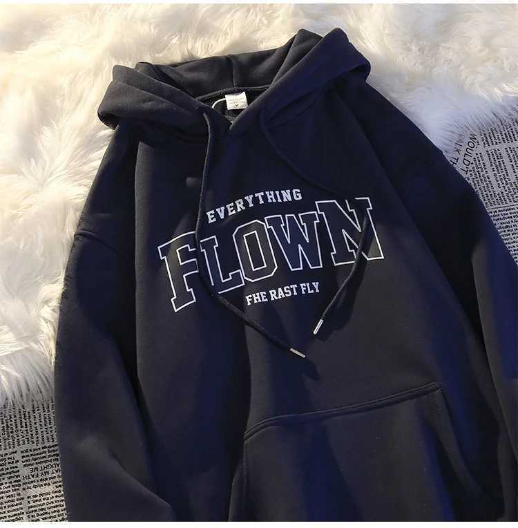 Sweats à capuche pour femmes Sweatshirts Nouveau style coréen Harajuku Rétro imprimé Y2k Pull à capuche Hommes Femmes Lâche Bf Couple Pull à manches longues Vêtements 24328