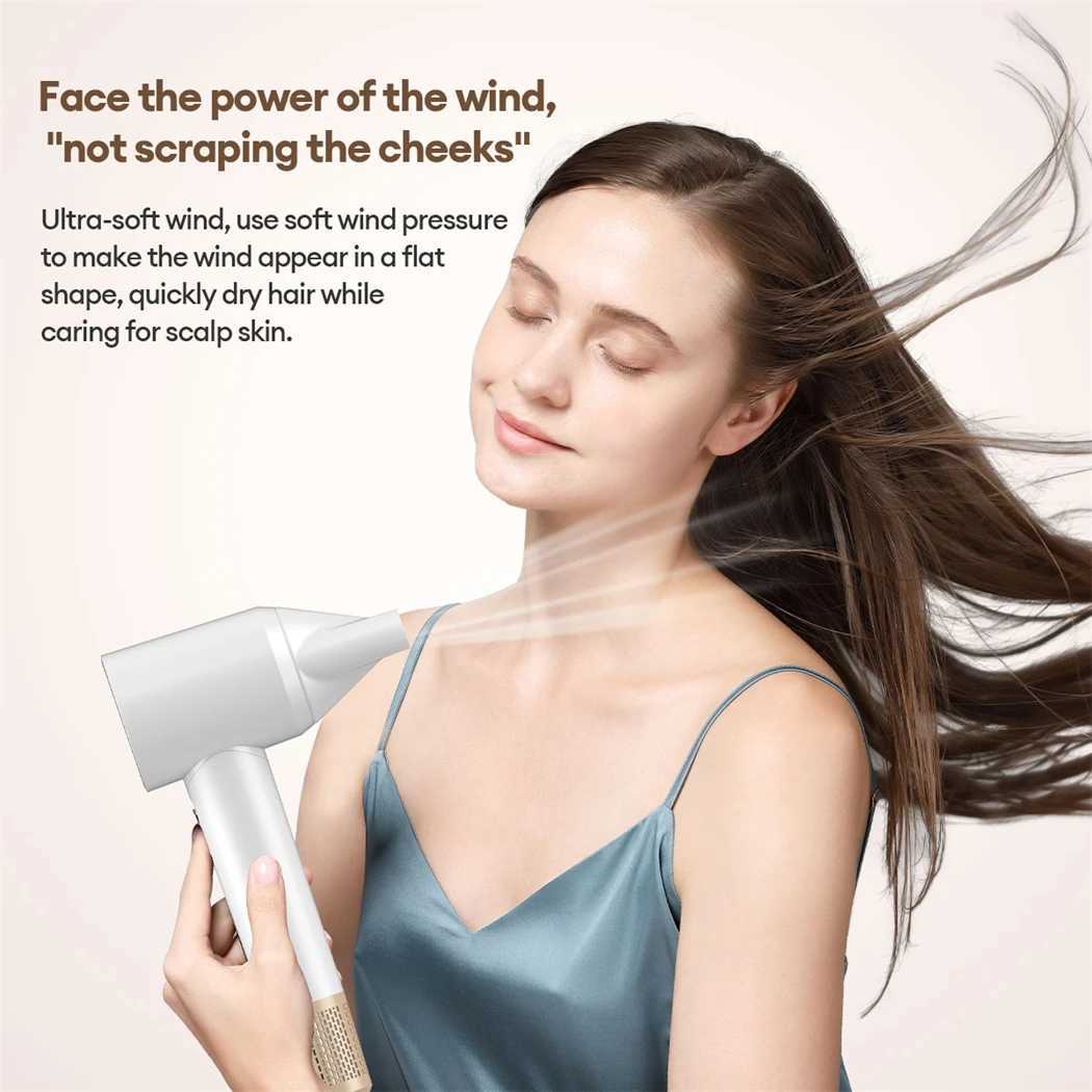 Hair Dryers CkeyiN High Speed Hair Dryer Ultra-soft Wind Blow Dryer Quick Drying Travel Hair Blow Dryers Low Noise 240329