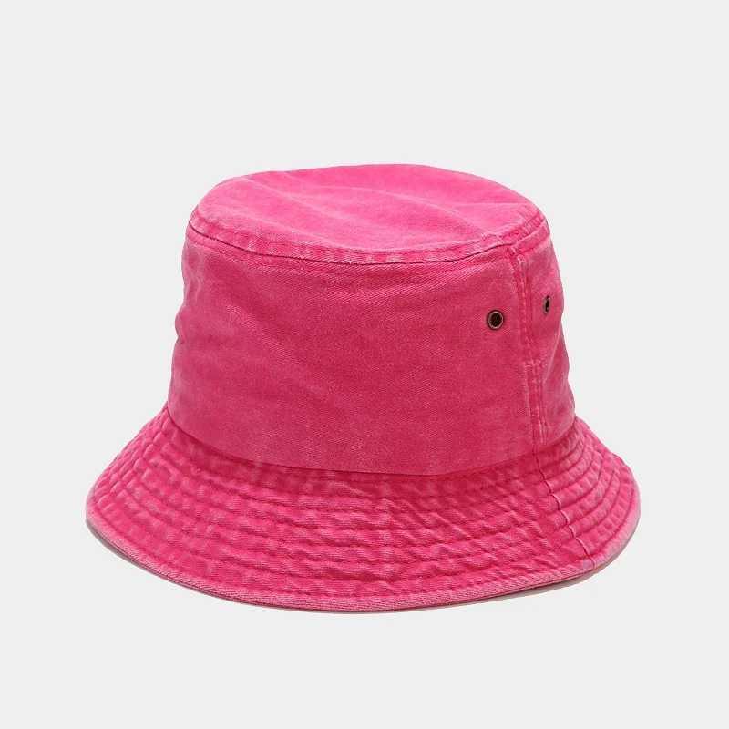 Wide Brim Hats Bucket Hats Harajuku laundry denim cotton bucket hat designer unisex street clothing fisherman hat womens hip-hop unisex hatL2403