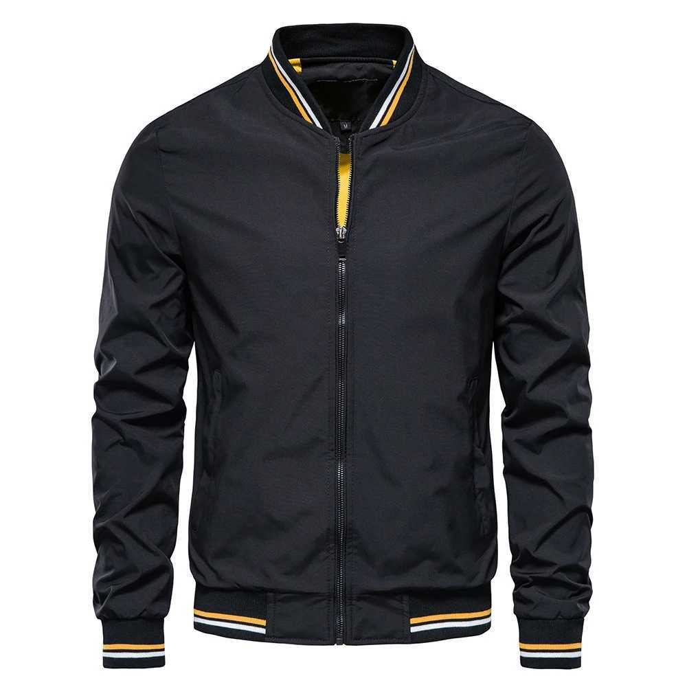 Jaqueta masculina de couro sintético moda outono para homens cor sólida casual jaqueta masculina de beisebol roupas novas em agasalhos chaquetas jaquetas bomber masculinas 240330