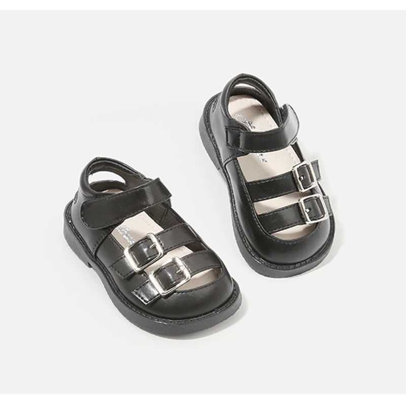 صندل الصنفرة Claladoudou Fashion Fashion For 0-3years Kids Boys Solid Solid Ane Summer Summer For Toddler Girls Infant Baby Beach Sandals 240329