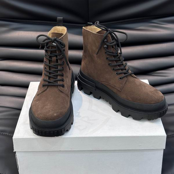 Desgaste de ondas resistentes Botas sola homens com plataforma de caixa Sapatos masculinos aumentam mais o designer de luxo de luxo Scarpe Walk Walk Walk Out Outdoor