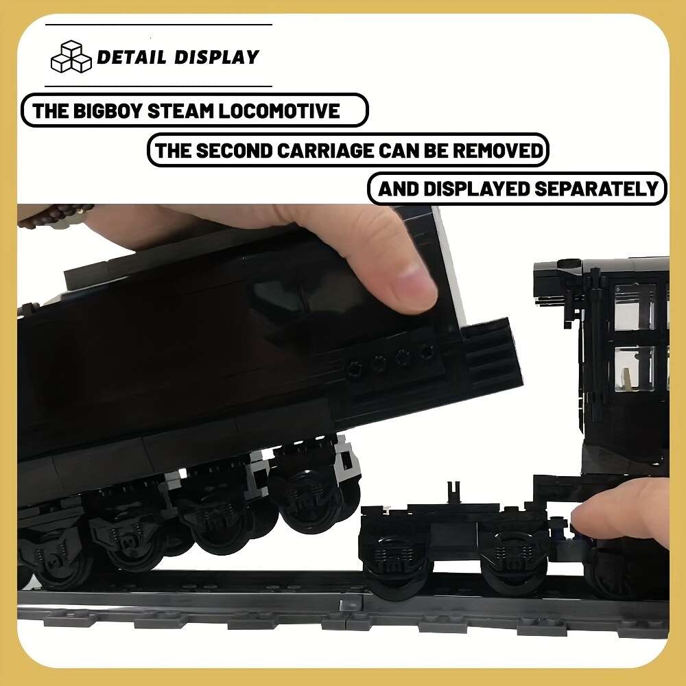 Creative Locomotive Steam Train Railway Express Bricks, Model Building Blocks Toys, Gifts Regalo di Pasqua