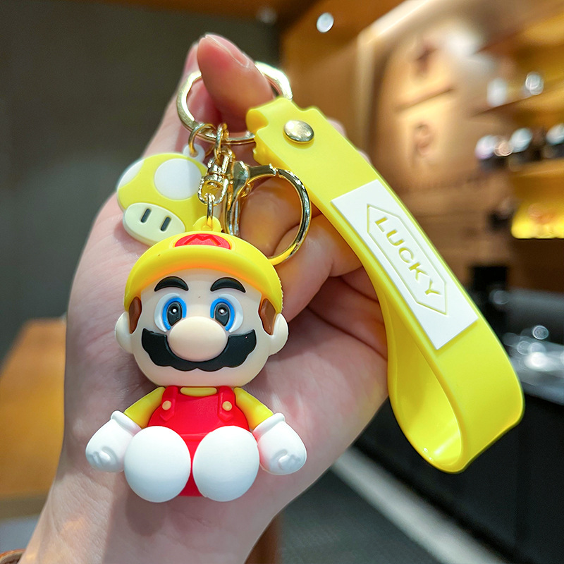 Cute cartoon classic super, Mary game themed keychain pendant, car keychain small gift