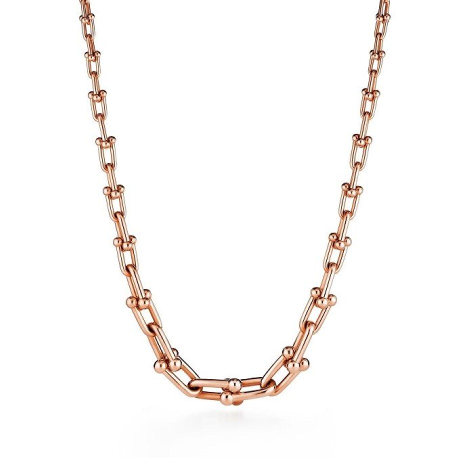Memnon joyería de cadena de plata esterlina 925 collares para mujeres collar de eslabones graduados en forma de U con Color oro rosa Whole196v