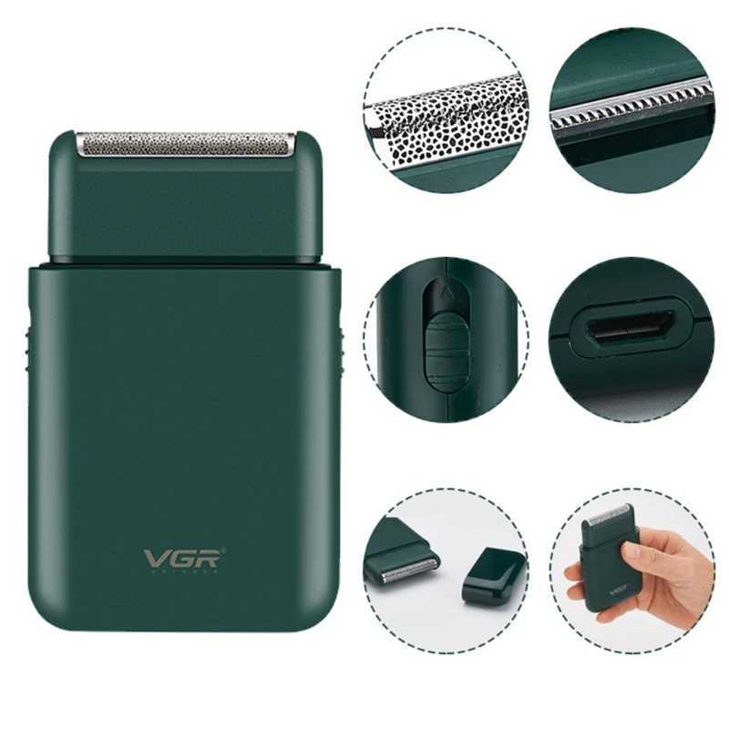 Rasoirs électriques Rasoir électrique pour hommes lavable USB rechargeable rasoir à grille sans fil avec tondeuse à barbe pop-up multifonction Portab 240329