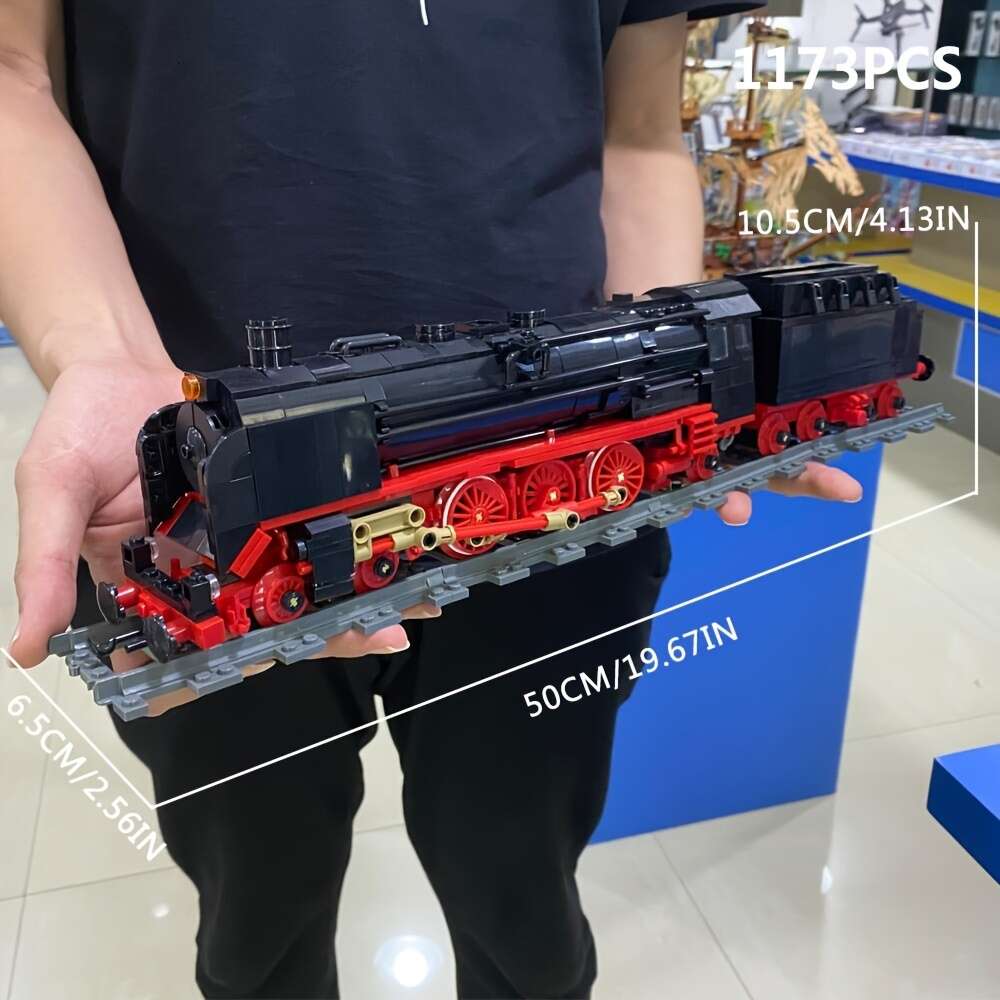 59004アイデアスチームトレイン鉄道エクスプレスモジュラーレンガテクニカルモデルビルディングおもちゃのギフト