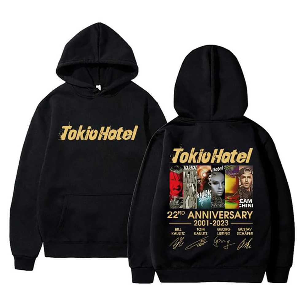 Sweats à capuche pour hommes Sweats à capuche Tokio Hotel Kaulitz 89 Sweat à capuche Bill Kaulitz Sweat imprimé Y2k Streetwear Tokio Hotel Sweat Rock Band PulloversL2403