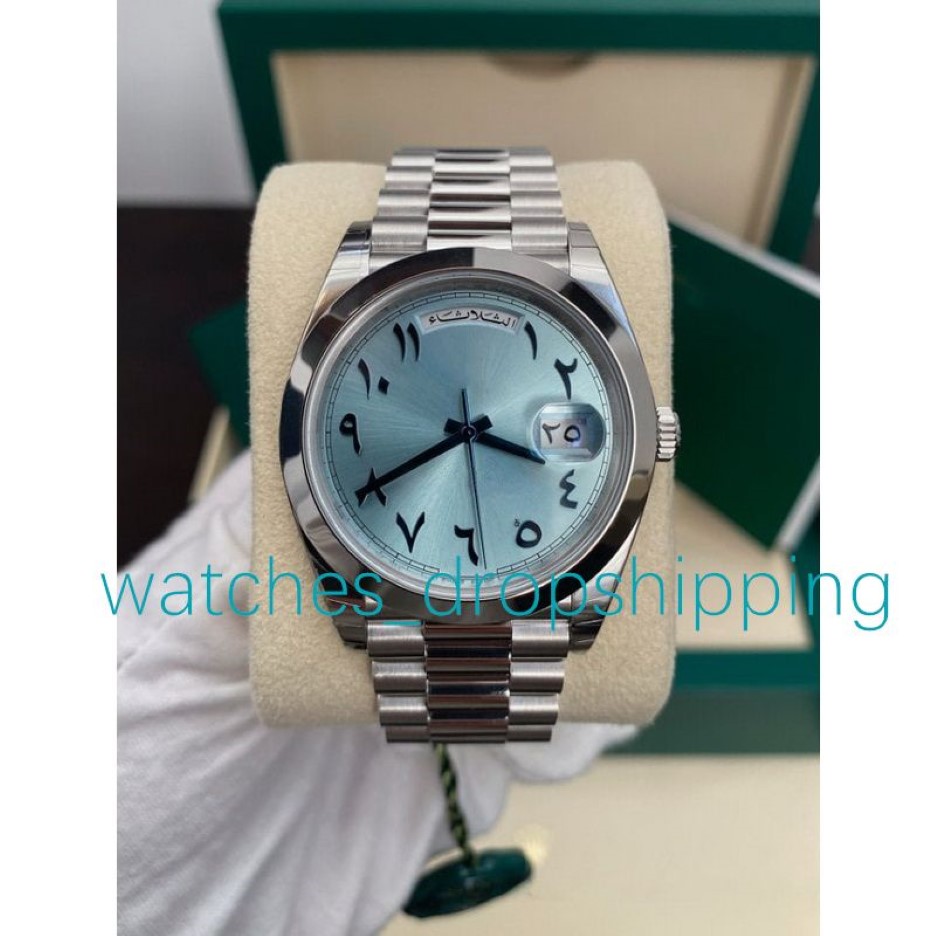 Moda Mens Watch Daydate 40mm Roman Sayıları Dial Ref 128239 Serisi 2813 Yüksek kaliteli hareket Safir Cam Tarzı Spor Bileği261W