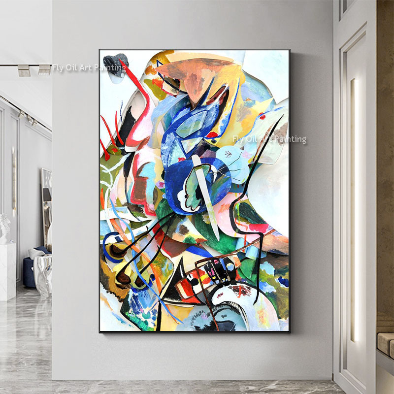 Large Size Graffiti Canvas Painting Wall Art Abstract Oil Painting Hand Painted On Canvas Ready To Hang Frameless Abstract Wall Art For Living Room Bedroom Home Decor