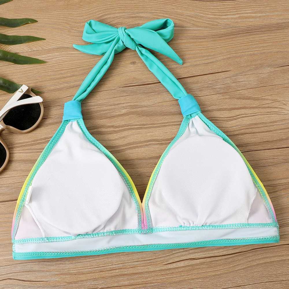 Damen Bademode 2023 Hohe Taille Neue Frauen Retro Badeanzug Badeanzug Weibliche Neue Design Druck Bikini Bademode Sommer Zwei Stück set Bad Anzug T2403