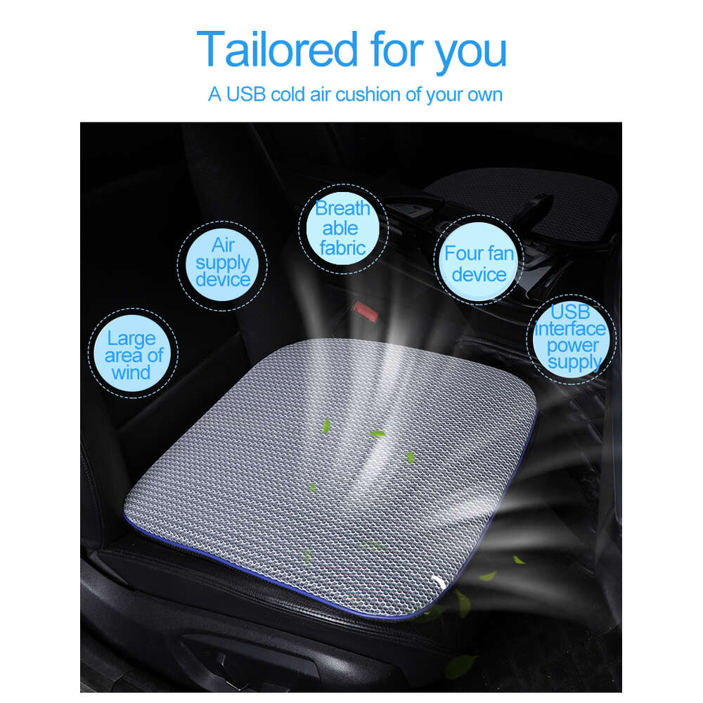 Upgrade Cooling Pad Ventilation Seat Cushion With Four Low Noise Fans For All Car Seats Home And Office Chairs