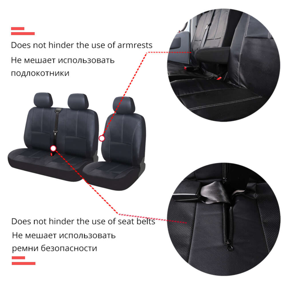 Upgrade PU lederen hoes Hoge kwaliteit covers Auto-interieur Geschikt dubbele voorstoelen en 2+1 achterbank voor Mitsubishi