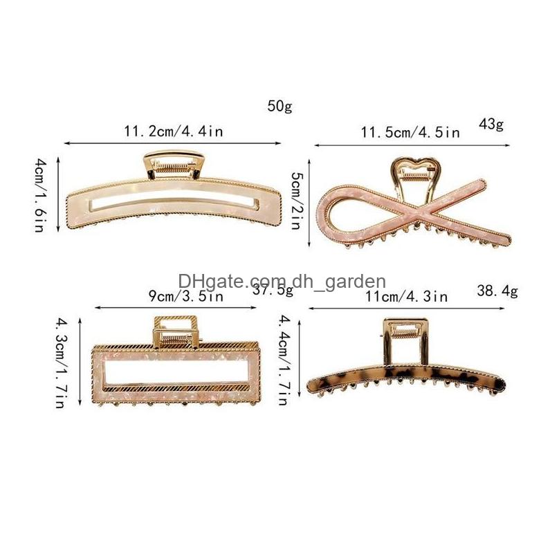 Зажимы геометрический кросс T Word Hair Clamp Квадратный квадратный галстук Claw Claw Europe Женщины Скручины для хвоста уксус Dhgarden dhkfc