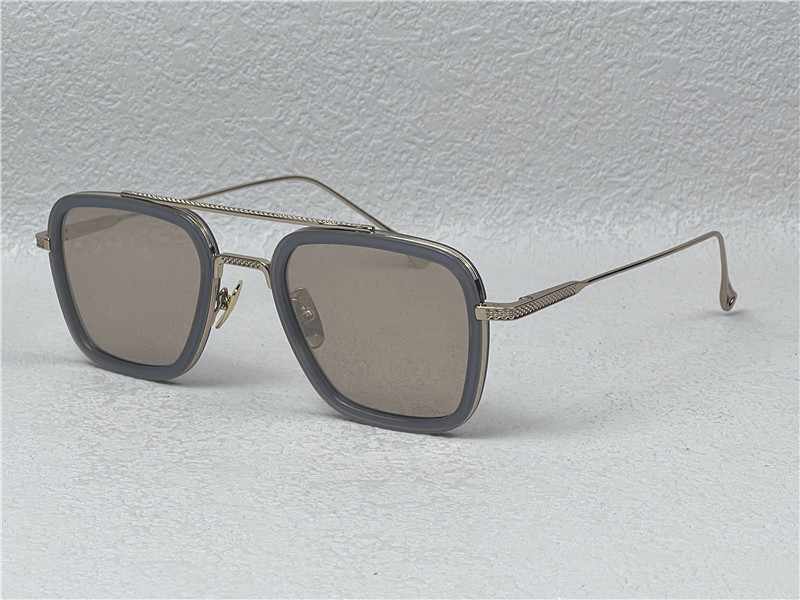 Man zonnebrillen modeontwerp zonnebril 006 vierkante eenvoudige frames vintage popstijl uv 400 beschermende outdoor top brillen