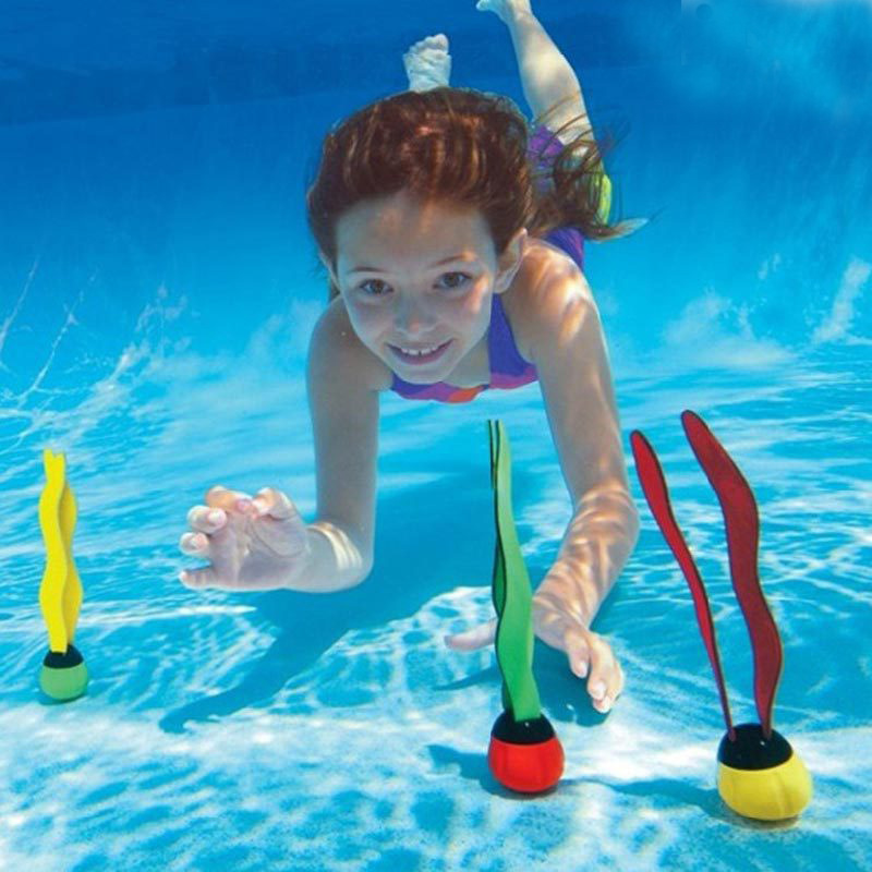 new 1/Kids Sports Pool Toys Ocean Plant Shape Diving Toys Diving Swimming Training Pool Kids Accessories