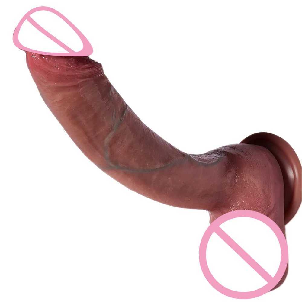 Nxy Dildos Dongs realista Real Man Top Dick g Spot Estimulador Penis Ventosa Silicone Anal Sex Toys para Mulheres Strapon Masturbadores 240330