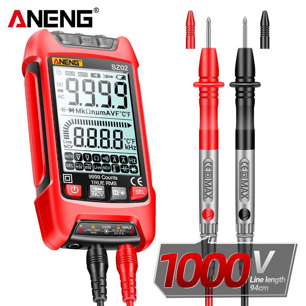 ANENG SZ02 SZ01 SMART Digital Multimeter 6000 Räknar True RMS Auto Electrical Capacitance Meter DC AC Spänningsströmmotstånd